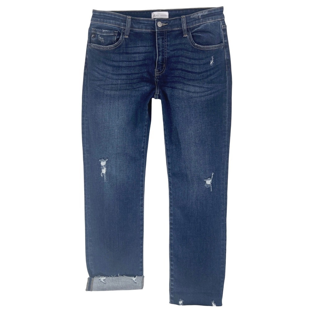 KANCAN Emely Mid Rise Slim Straight Jeans 13 30 KC20062D 90s Casual Minimalist
